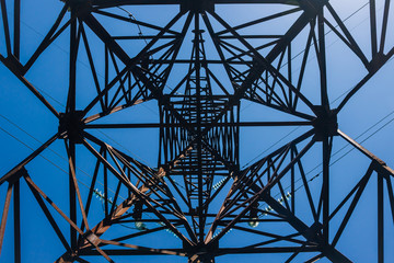 Silhouette High voltage electric tower