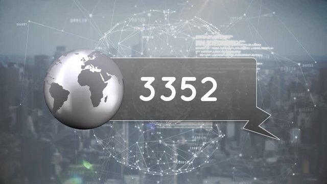 Globe icon with numbers