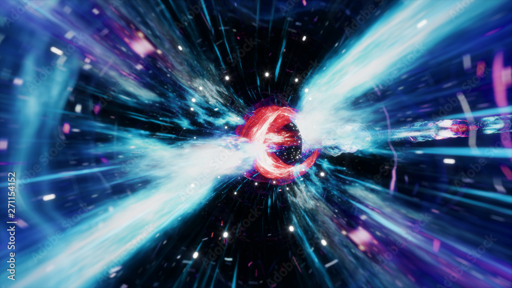 Canvas Prints travel through a wormhole through time and space filled with millions of stars and nebulae. wormhole
