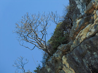 Rocky shores of Ksamil beaches.