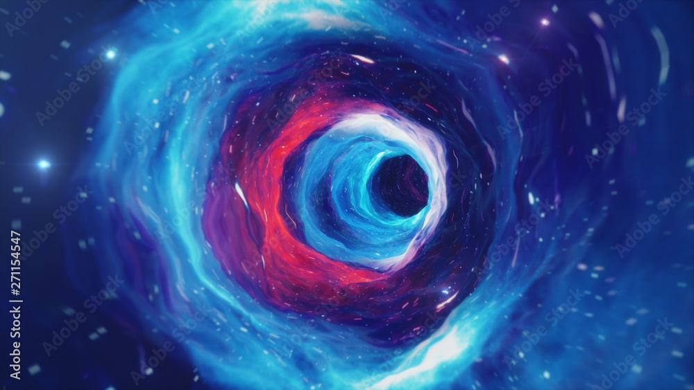 Canvas Prints 3d illustration tunnel or wormhole, tunnel that can connect one universe with another. abstract spee