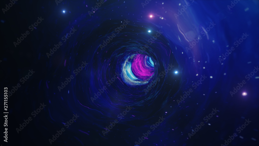 Canvas Prints travel through a wormhole through time and space filled with millions of stars and nebulae. wormhole