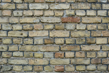 old shabby light brick wall
