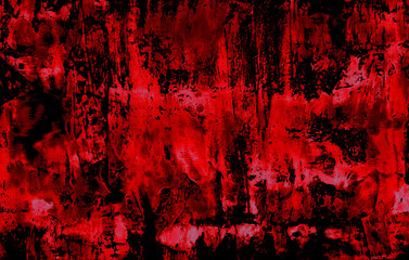 abstract texture painted with dark red and light red color on a black background