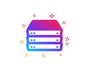 Fototapeta premium Servers icon. PC component sign. Big data storage symbol. Dynamic shapes. Gradient design servers icon. Classic style. Vector