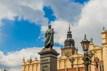 Obraz premium The medieval old town square in Krakow
