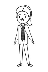 cute little girl kid character