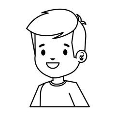 happy little boy comic character