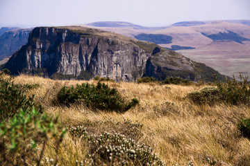 landscape with rocks and blue sky
