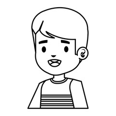 happy little boy comic character