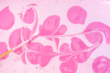 Naklejka premium Abstract pink mixed tones paint