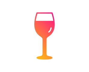 Wine glass icon. Bordeaux glass sign. Classic flat style. Gradient wine glass icon. Vector