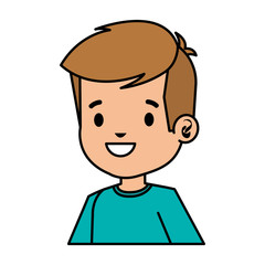 happy little boy comic character