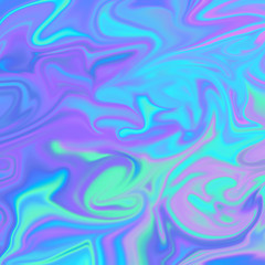 Holographic Swirls Background - Abstract holographic marbling effect with iridescent colors