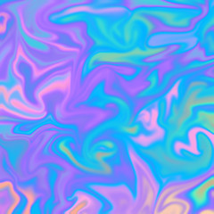 Holographic Swirls Background - Abstract holographic marbling effect with iridescent colors