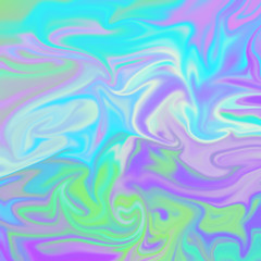 Holographic Swirls Background - Abstract holographic marbling effect with iridescent colors