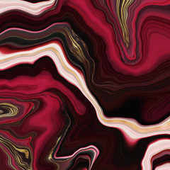 Abstract Marble Swirls Background - Fluid marbling effect with subtle gold veining accents