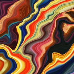 Obraz premium Abstract Marble Swirls Background - Fluid marbling effect with subtle gold veining accents