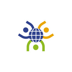 Community and adoption care logo design vector template