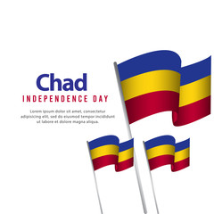 Happy Chad Independence Day Celebration Poster Vector Template Design Illustration