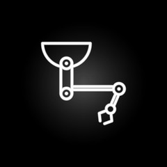 industrial robot neon icon. Elements of technology set. Simple icon for websites, web design, mobile app, info graphics