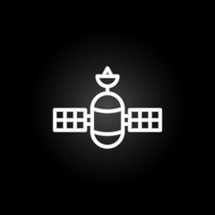 digital communication, satellite, space station neon icon. Elements of technology set. Simple icon for websites, web design, mobile app, info graphics