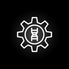 gear, DNA setting neon icon. Elements of technology set. Simple icon for websites, web design, mobile app, info graphics