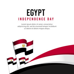 Happy Egypt Independence Day Celebration Poster Vector Template Design Illustration