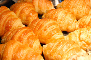 croissant bread on buffet line
