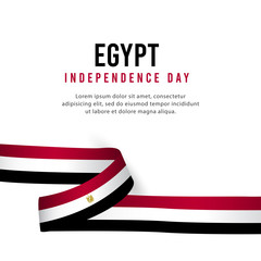 Happy Egypt Independence Day Celebration Poster Vector Template Design Illustration