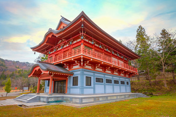 Fototapeta premium Daishido Hall at Seiryu-ji Buddhist temple in Aomori, Japan