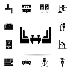 Karaoke, dinner, room icon. Universal set of karaoke for website design and development, app development