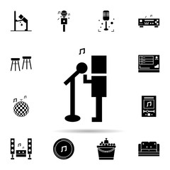 Karaoke, music, sing icon. Universal set of karaoke for website design and development, app development