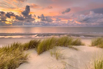 Door stickers North sea, Netherlands View over North Sea from dune