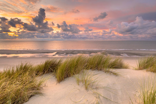 View over North Sea from dune