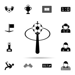 ball in the middle of football icon. Universal set of football for website design and development, app development