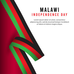 Happy Malawi Independence Day Celebration Poster Vector Template Design Illustration
