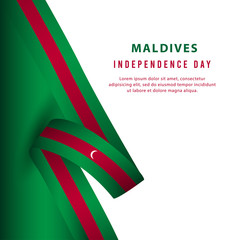 Happy Maldives Independence Day Celebration Poster Vector Template Design Illustration