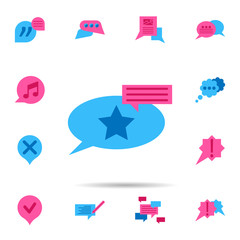 Chat, favorite color icon. Universal set of chat for website design and development, app development