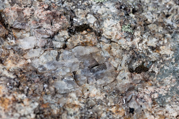 Smokey Quartz in Granite