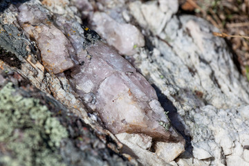 Rose Quartz in Nature
