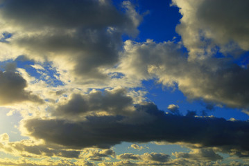 空　雲　夕暮れ　素材