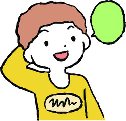 Illustration of cute people having a conversation 