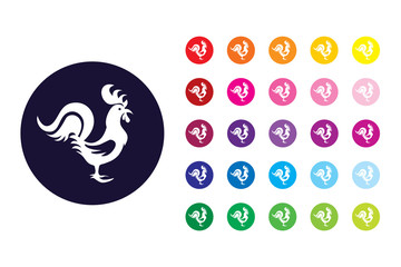  Cock sign icon. Cock color symbol. © henrypark
