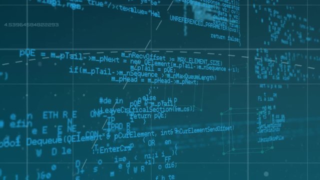 Program codes and broken lines with square patters