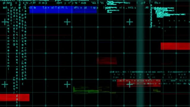 Program codes and colorful glitches