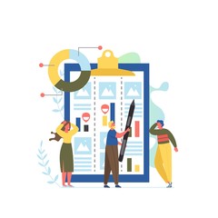 Project management, vector flat style design illustration