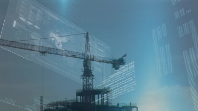 Tower crane and digital interface