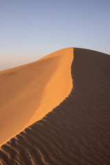 The Sahara Desert in Morocco with its patterns and dunes