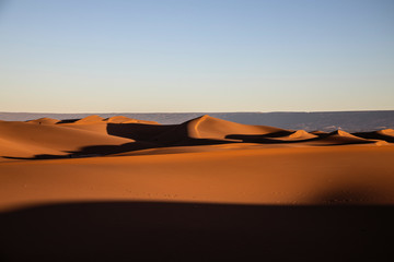 Plakat The Sahara Desert in Morocco with its patterns and dunes